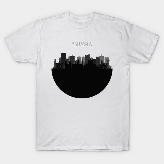 Brussels Skyline T-Shirt by inspirowl